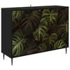 vidaXL Serviesskap ELBURG Svart eik 102 x 33 x 76 cm Konstruert tre
