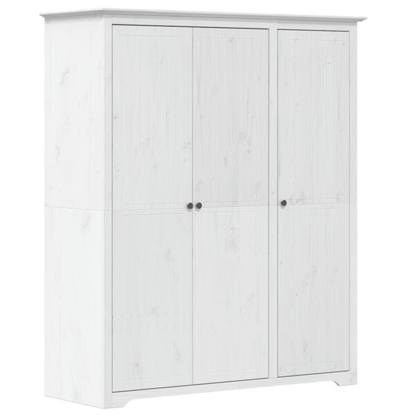 vidaXL Garderobe BODO hvit 146x53,5x173 cm heltre furu