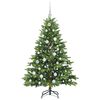 vidaXL Kunstig juletre med 150 LED med stativ gr&oslash;nn 150 cm PE og PVC