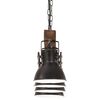 vidaXL Industriell taklampe svart E27 mangotre