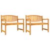 vidaXL Hagespisegruppe 3 deler heltre teak