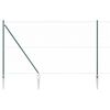 vidaXL Gjerde med innlegg. grønn 1.6 x 100 m PVC-belagt stål