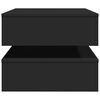 vidaXL Salongbord med LED-lys svart 90x50x40 cm