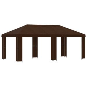 vidaXL Hage Gazebo 6 x 3 m Brun Polyester og st&aring;l 190 gsm