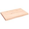 vidaXL Bordplate 60x40x(2-4) cm ubehandlet heltre eik naturlig kant