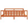 vidaXL Sengeramme med hodegavl voksbrun 200x200 cm heltre furu