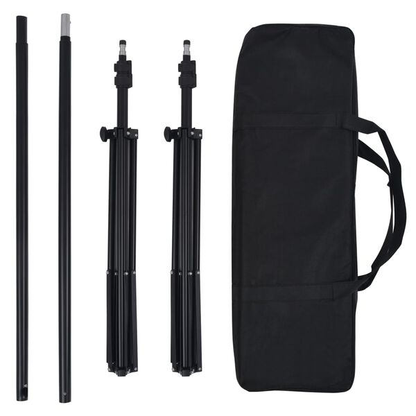 vidaXL Fotostudiosett med lyssett, bakgrunn og reflektor