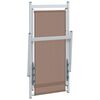 vidaXL Sammenleggbare strandstoler 2 stk brun aluminium og textilene