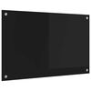 vidaXL Kjøkkenbakplate Svart 80 x 50 x 0,8 cm herdet glass