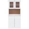 vidaXL Highboard ALTA hvit 77x35x165 cm heltre furu