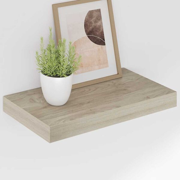 vidaXL Flytende vegghylle eik 40x23x3,8 cm MDF