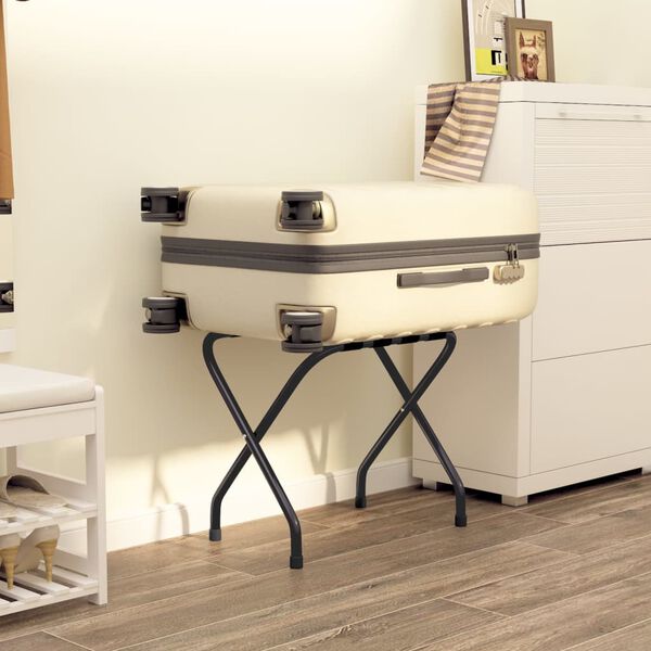 vidaXL Bagasjehylle svart 56x40x49 cm