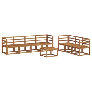 vidaXL Utend&oslash;rs sofa-sett 8 pcs Naturlig Solid akasietre