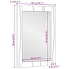vidaXL Baderomsspeil Brun 70 x 50 x 2,5 cm Glass og solid mango tre