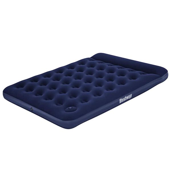 Bestway Oppbl&aring;sbar flokket luftseng med innebygd pumpe 203x152x28 cm