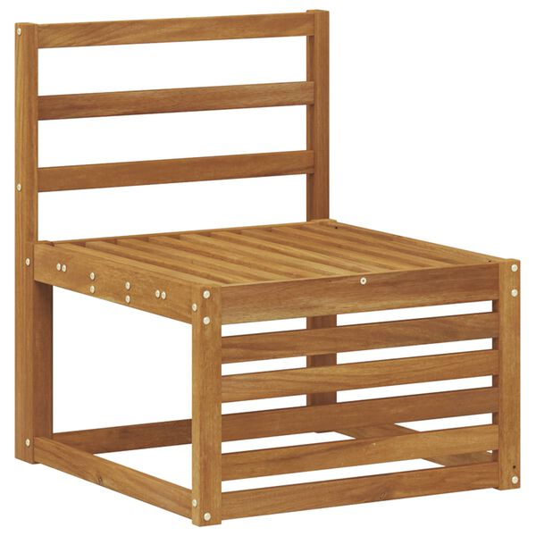 vidaXL Seksjonssofa Sett 9 pcs Naturlig Solid akasietre