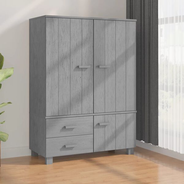 vidaXL Garderobe HAMAR 1 mørkegrå 99x45x137 cm heltre furu