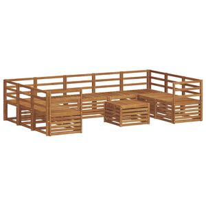 vidaXL Utend&oslash;rs sofa-sett 10 stk. Naturlig