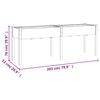 vidaXL Plantekasse med foring brun 203x53x76 cm heltre gran