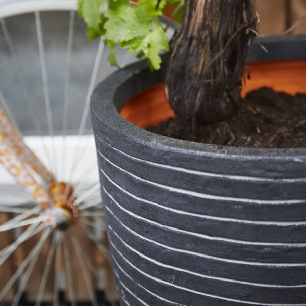 Capi Plantevase Nature Row elegant lav 36x47 cm antrasitt KRWZ782