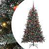 vidaXL Kunstig juletre med 150 LED gr&oslash;nn 150 cm PVC og plast og st&aring;l