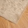 vidaXL Faux Skinnmatte Tafalla Beige 80 x 250 cm Polyester