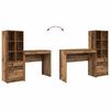 vidaXL Skrivebord med skuff 2 pcs Gammelt tre