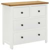 vidaXL Kommode 80x35x75 cm heltre eik
