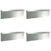 vidaXL Sneglenett 4 stk. 100 x 3,5 x 25 cm Galvanisert st&aring;l S&oslash;lv
