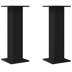 vidaXL H&oslash;yttalerstativer 2 pcs Svart Eik 30 x 30 x 80 cm