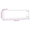 vidaXL Vegghyller kube 2 stk r&oslash;kt eik 80x15x26,5 cm konstruert tre