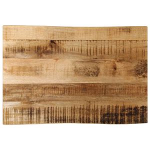 vidaXL Bordplate naturlig kant 50x40x2,5 cm grovt heltre mangotre