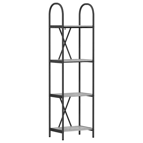 vidaXL Bokhylle Gr&aring; Sonoma 40 x 30 x 146 cm Konstruert tre