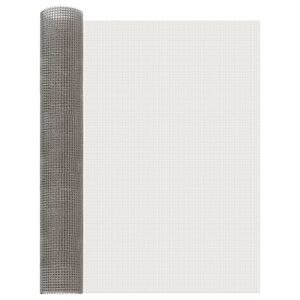 vidaXL Maskeskjerm 80 x 500 cm 3 Mesh Rustfritt st&aring;l 201 S&oslash;lv