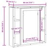 vidaXL Baderomsskap med speil r&oslash;kt eik 60x16x60 cm konstruert tre