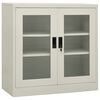 vidaXL Kontorskap 90x40x90 cm st&aring;l lysegr&aring;