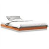 vidaXL Sengeramme brun 135x190 cm heltre furu