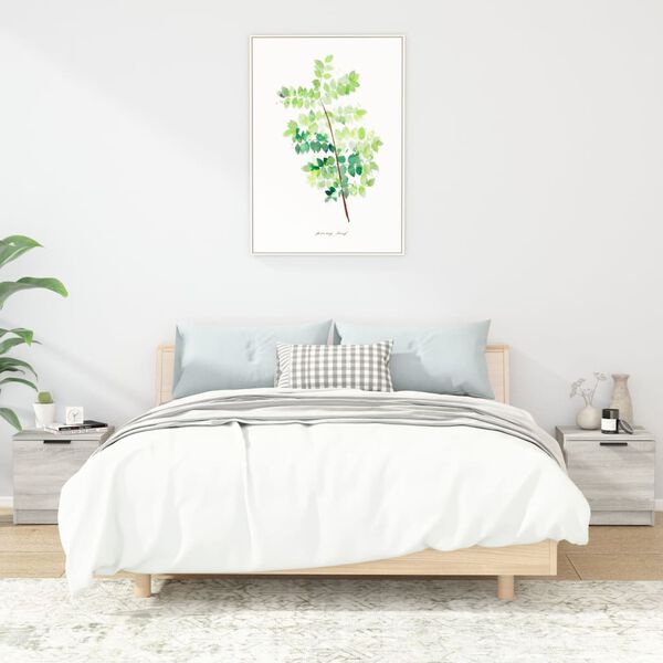 vidaXL Nattbord 2 stk gr&aring; sonoma 40x39x40 cm