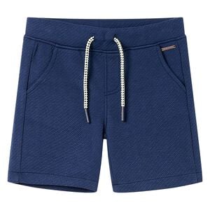 Barneshorts med snor m&oslash;rkebl&aring; 104