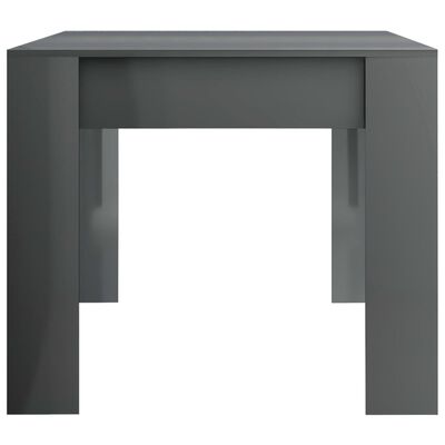 vidaXL Spisebord høyglans grå 180x90x76 cm sponplate