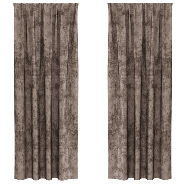 vidaXL Fl&oslash;yel Gardiner 2 pcs Cappuccino 225 x 140 cm Fl&oslash;yel