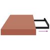 vidaXL Vegghylle Veggmontert 2 pcs R&oslash;d 80 x 23,5 x 4 cm Konstruert tre