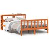 vidaXL Sengeramme med hodegavl voksbrun 160x200 cm heltre furu