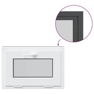 vidaXL Kjellervindu RISOR 60x40 cm vipp 3 glass antrasitt