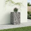 vidaXL Gabion hevet seng s&oslash;lv 50 x 50 x 80 cm Galvanisert St&aring;l