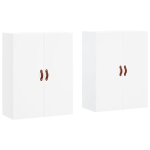 vidaXL Veggskap 2 stk hvit 69,5x34x90 cm