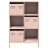 vidaXL Highboard rosa 68x39x103,5 cm stål