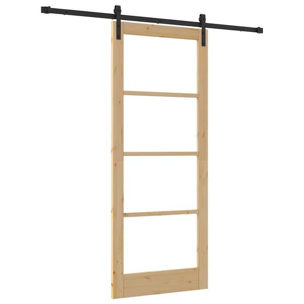 vidaXL Skyved&oslash;r ORKDAL Naturlig og svart 86 x 211 cm