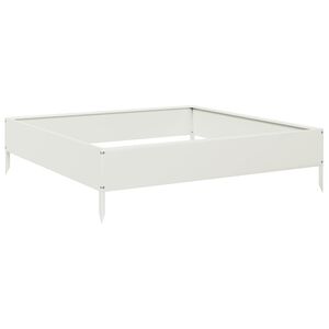 vidaXL H&oslash;ybed hvit 100x100x26 cm st&aring;l