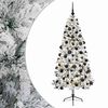 vidaXL Kunstig juletre med julekuler 210 cm 300 LED-lys Varmhvit